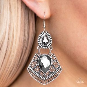 Paparazzi Royal Remix Silver Earrings